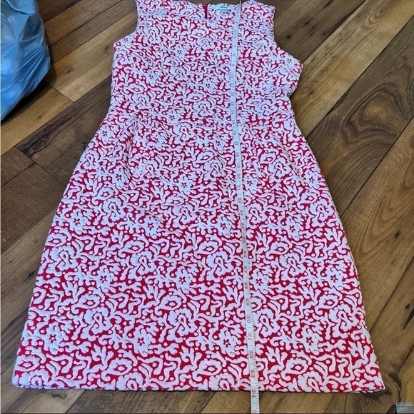 Tyler Boe Red White Patterned Shift Dress XS H - Picture 3 of 6